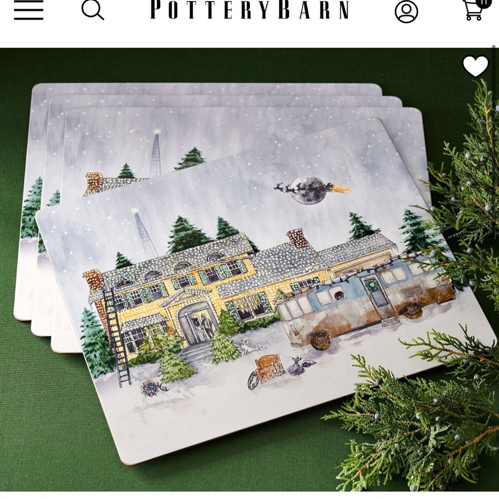 Pottery Barn National Lampoons Christmas Vacation Griswold Home Cork Placemats